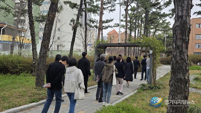 초록꿈마당 워크숍 (유성고 생태전환교육 체험장 탐방 모습)