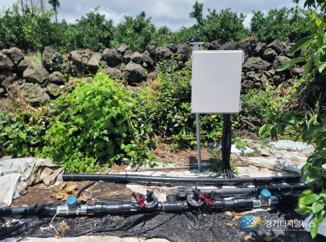 노지 감귤원, 관수제어함 및 전자밸브